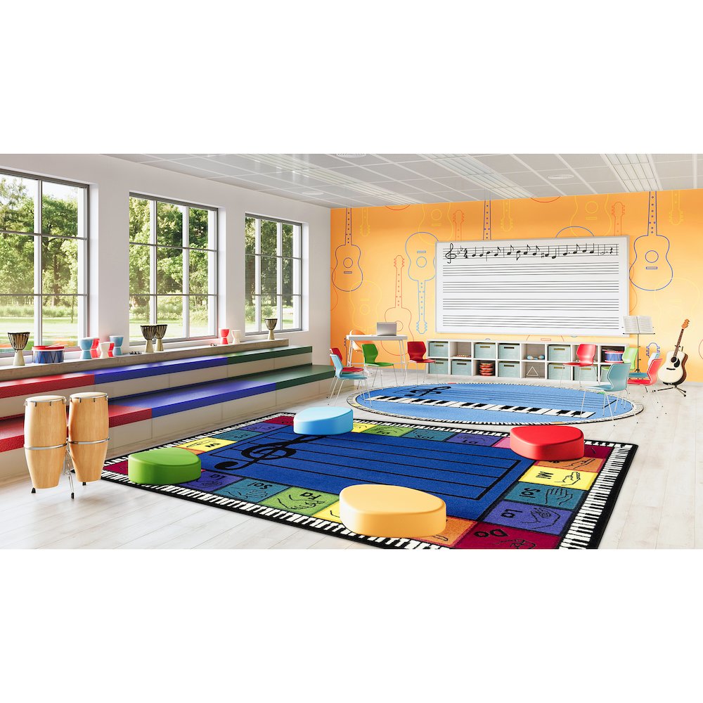 Pitch Perfect 5'4" x 7'8" Area Rug in Color Multi. Picture 3