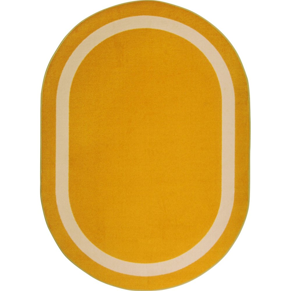 Kid Essentials Portrait 5'4" x 7'8" Oval Area Rug in Color Goldenrod. Picture 1