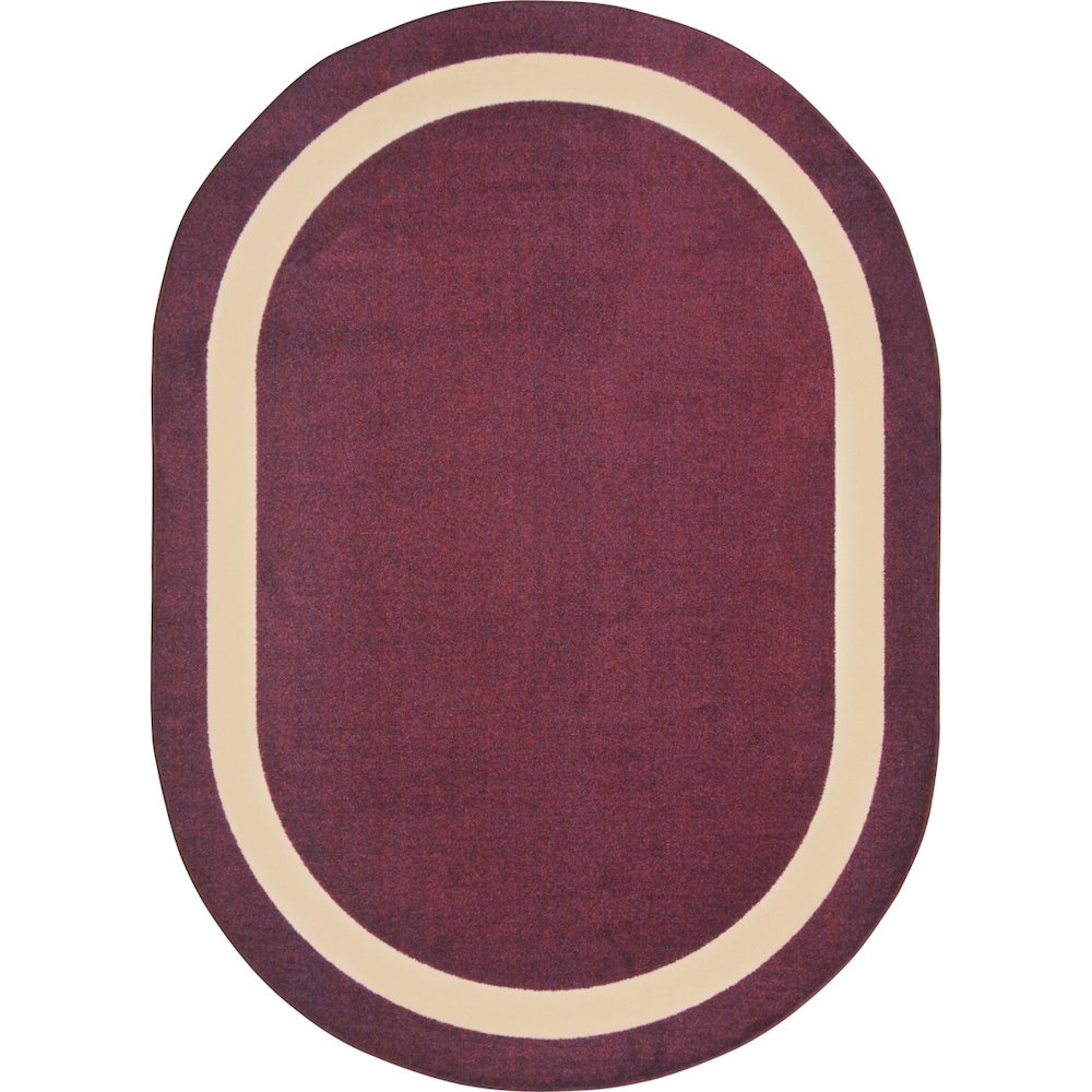 Kid Essentials Portrait 5'4" x 7'8" Oval Area Rug in Color Heather. Picture 1
