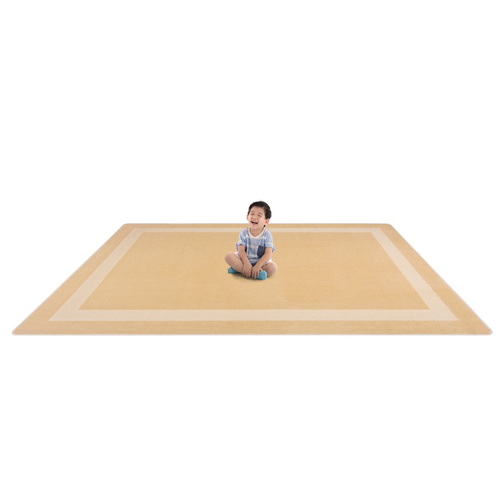 Kid Essentials Portrait 10'9" x 13'2" Area Rug in Color Sandstone. Picture 4
