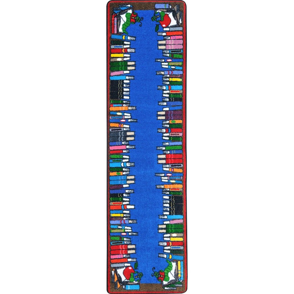 Kid Essentials Read & Learn 2'1" x 7'8" Runner Area Rug in Color Multi. Picture 1