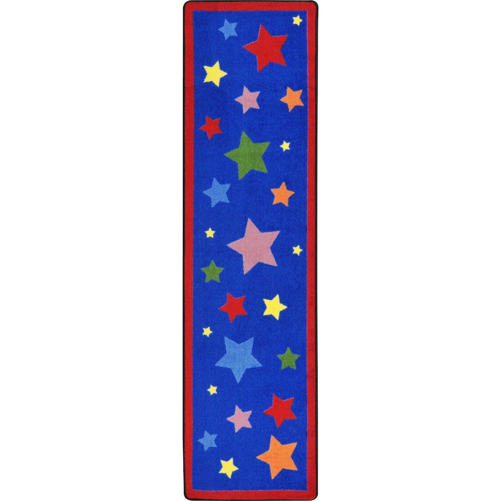 Kid Essentials Reading Superstars 2'1" x 7'8" Runner Area Rug in Color Multi. Picture 1