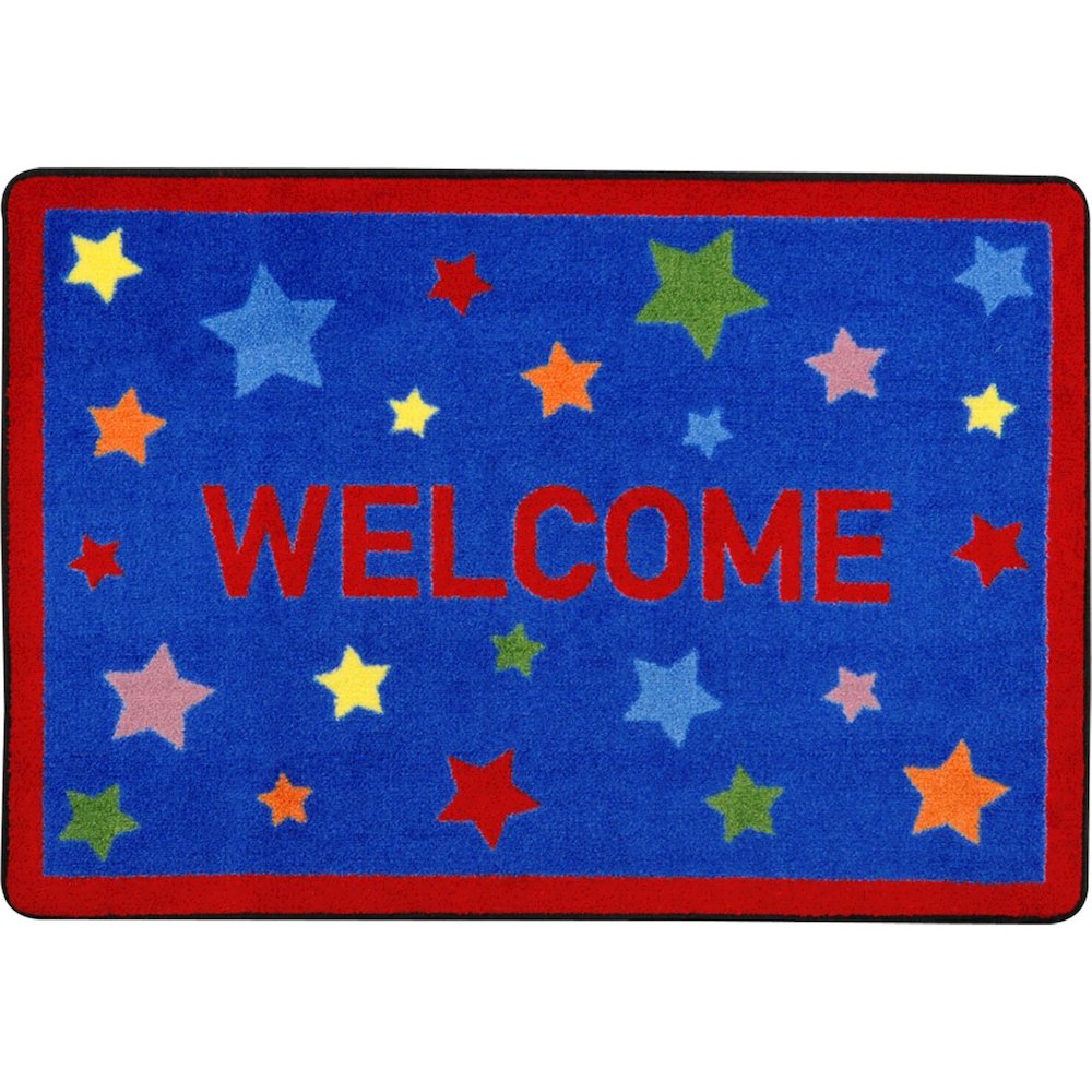 Kid Essentials Reading Superstars 2'8" x 3'10" Area Rug in Color Multi. Picture 1