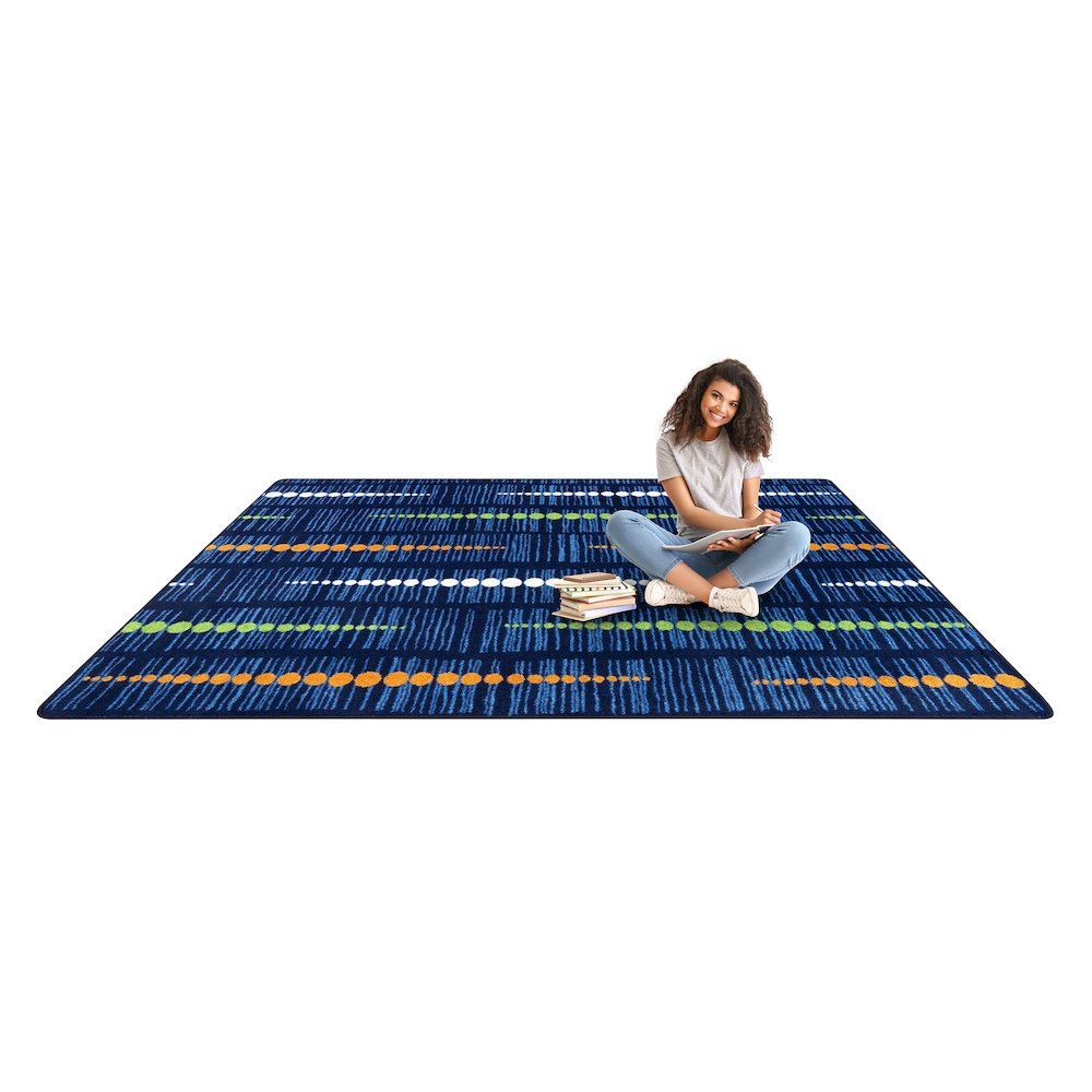 Kid Essentials Recoil 3'10" x 5'4" Area Rug in Color Citrus. Picture 4