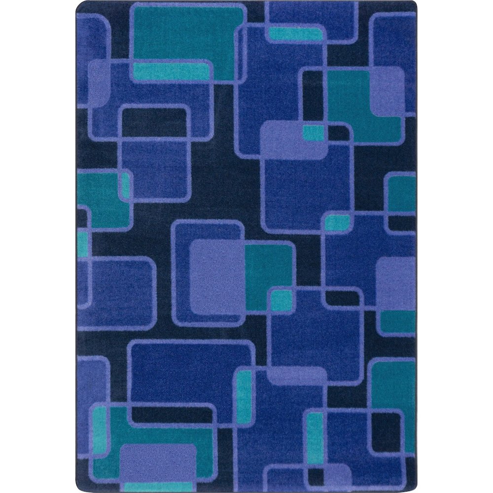 Kid Essentials Reflex 3'10" x 5'4" Area Rug in Color Violet. Picture 1