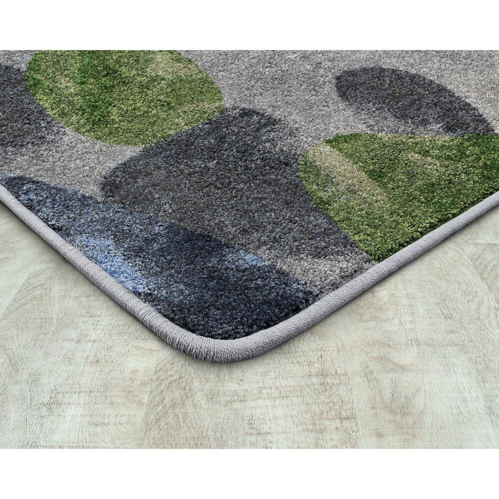 Kid Essentials Riverstone 5'4" x 7'8" Area Rug in Color Gray. Picture 2