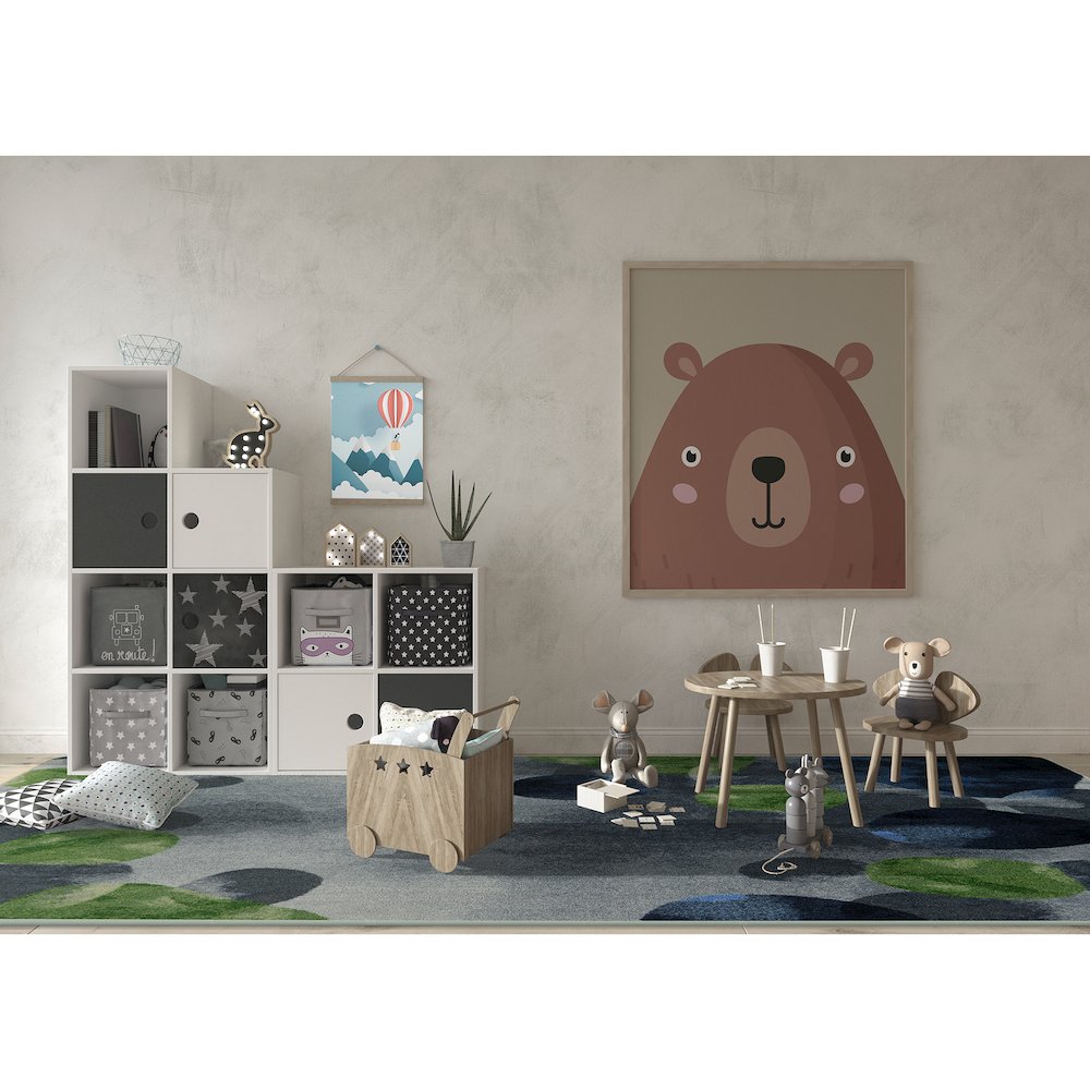 Kid Essentials Riverstone 5'4" x 7'8" Area Rug in Color Gray. Picture 5