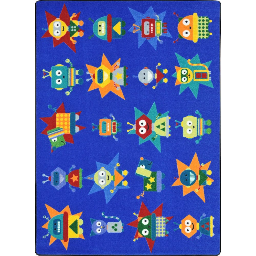 Kid Essentials Robot Invasion 5'4" x 7'8" Area Rug in Color Multi. Picture 1