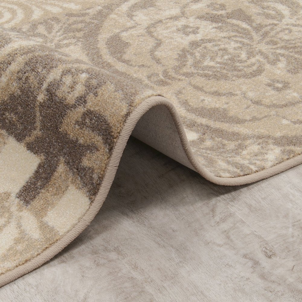 First Take Royal Mosaic 3'10" x 5'4" Area Rug in Color French Cream. Picture 2