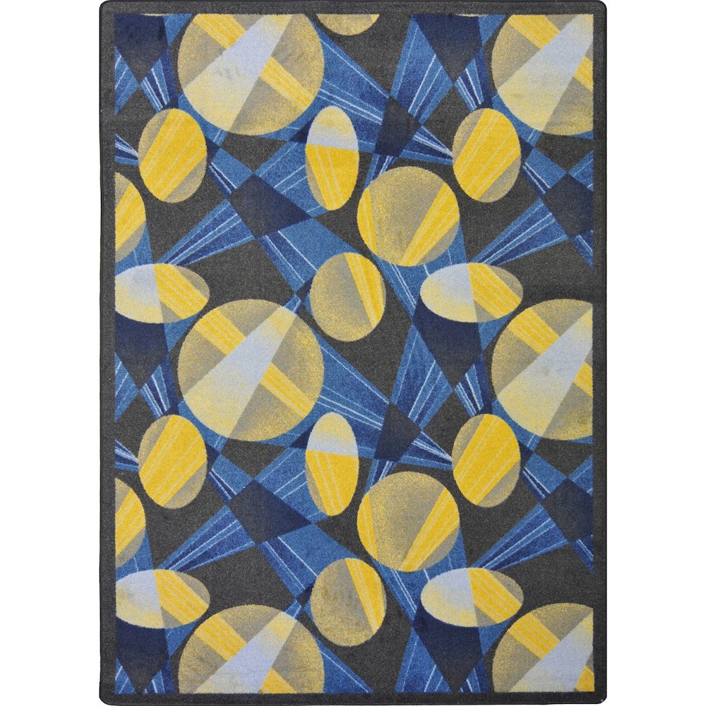 Any Day Matinee Searchlight 3'10" x 5'4" Area Rug in Color Navy. Picture 1