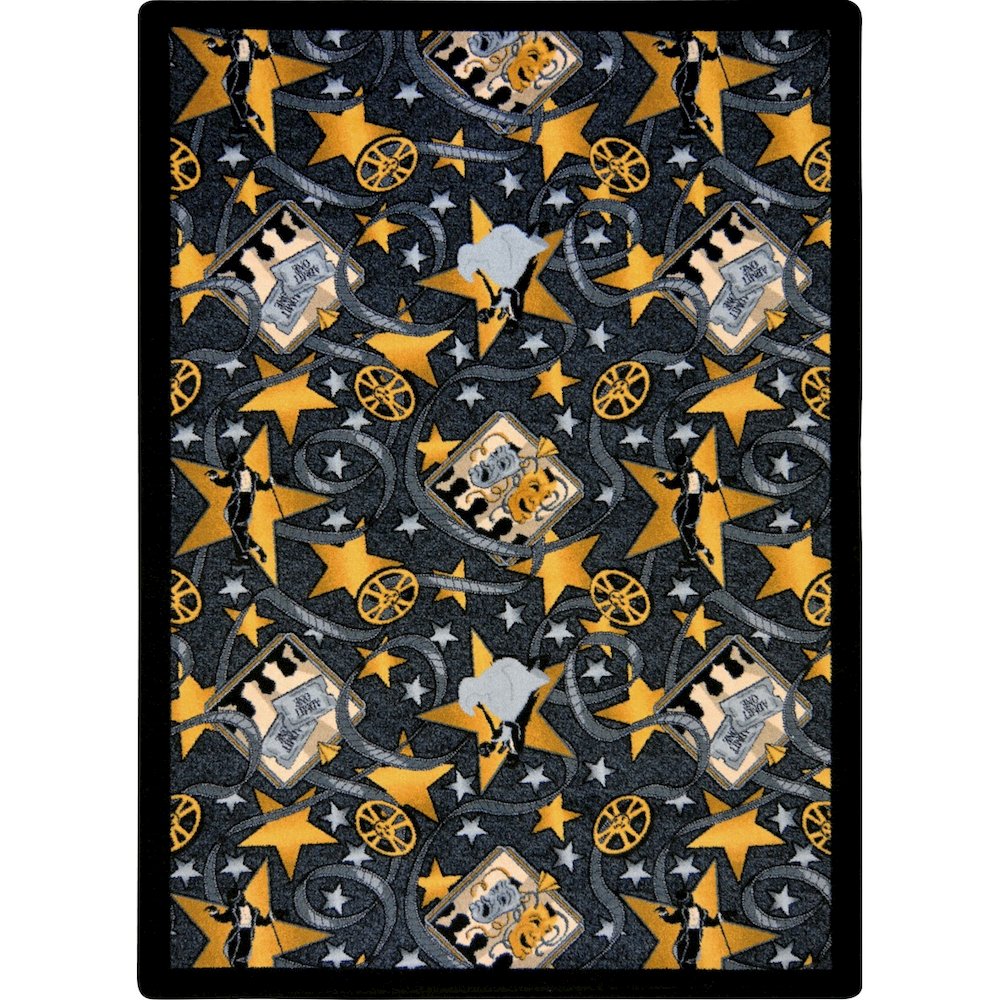 Any Day Matinee Silver Screen 3'10" x 5'4" Area Rug in Color Charcoal. Picture 1