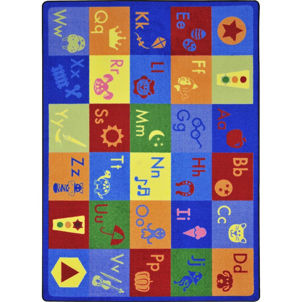 Kid Essentials Simply Phonics 5'4" x 7'8" Area Rug in Color Multi. Picture 1