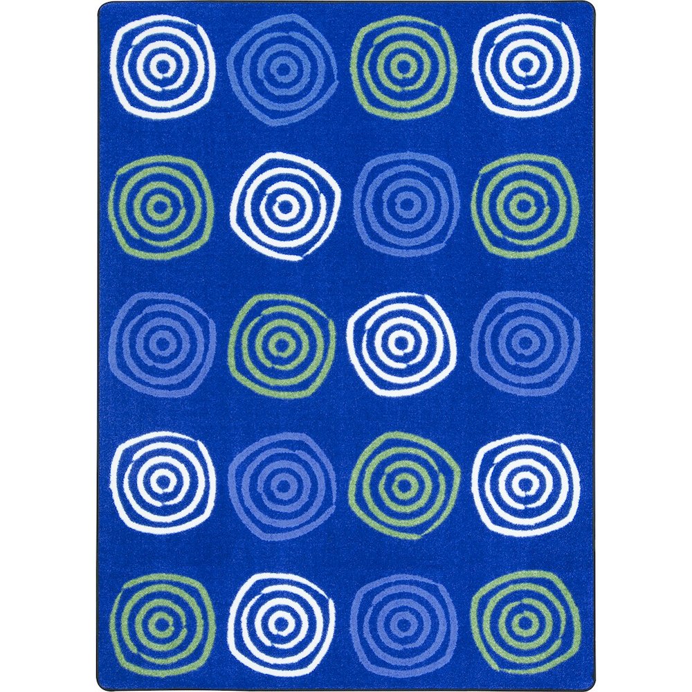 Kid Essentials Simply Swirls 5'4" x 7'8" Area Rug in Color Seaglass. Picture 1
