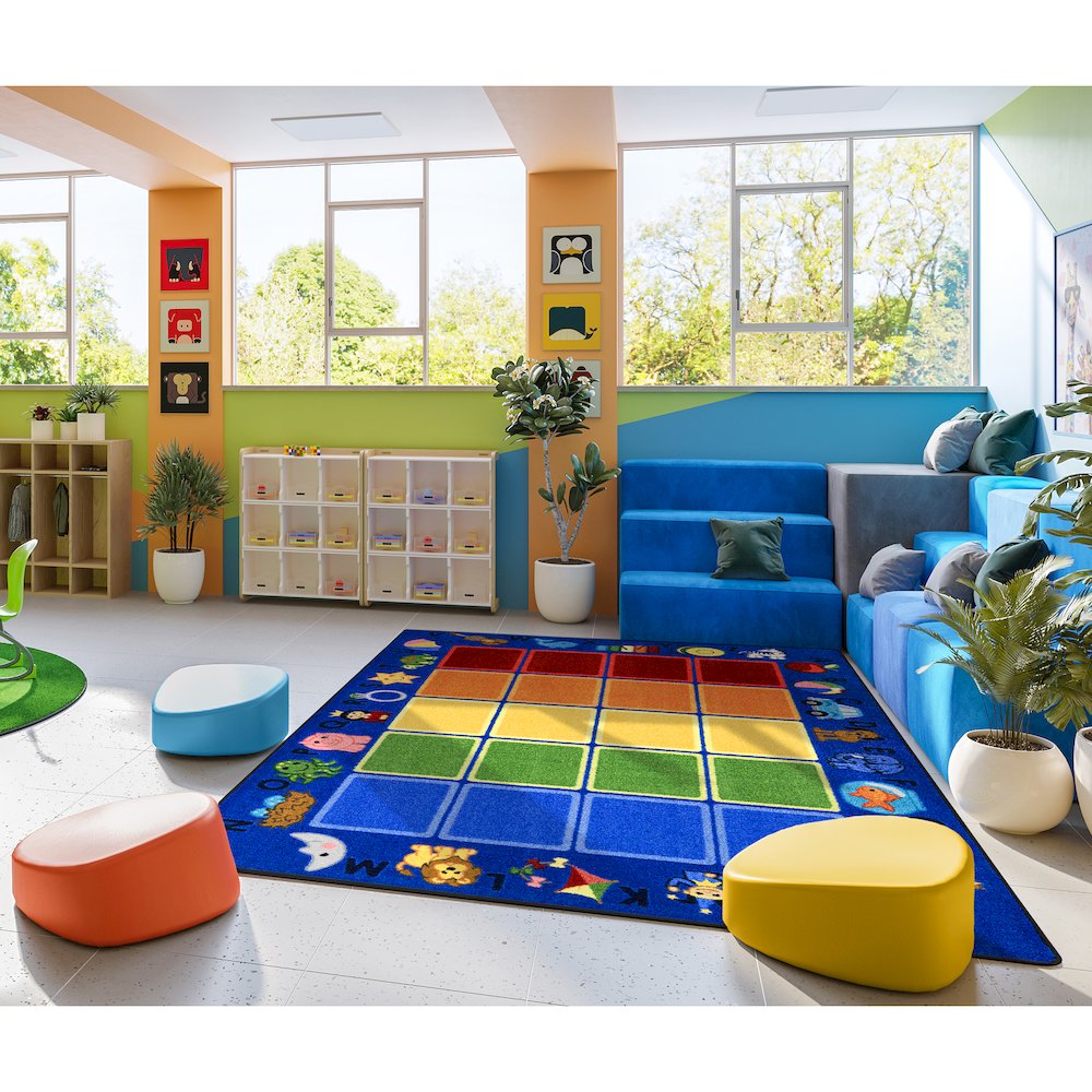 Smart Start 5'4" x 7'8" Area Rug in Color Multi. Picture 3