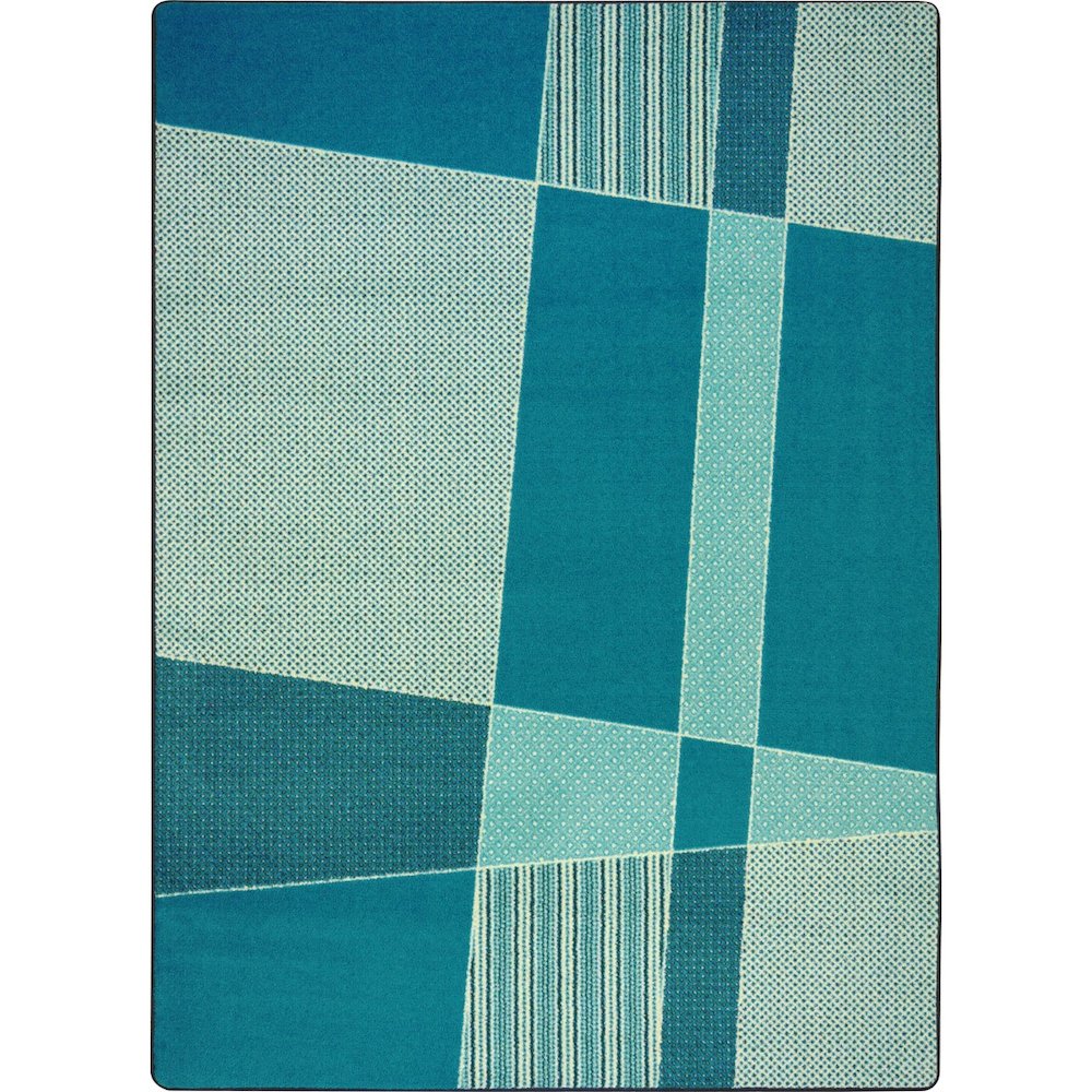Kid Essentials Spazz 3'10" x 5'4" Area Rug in Color Teal. Picture 1