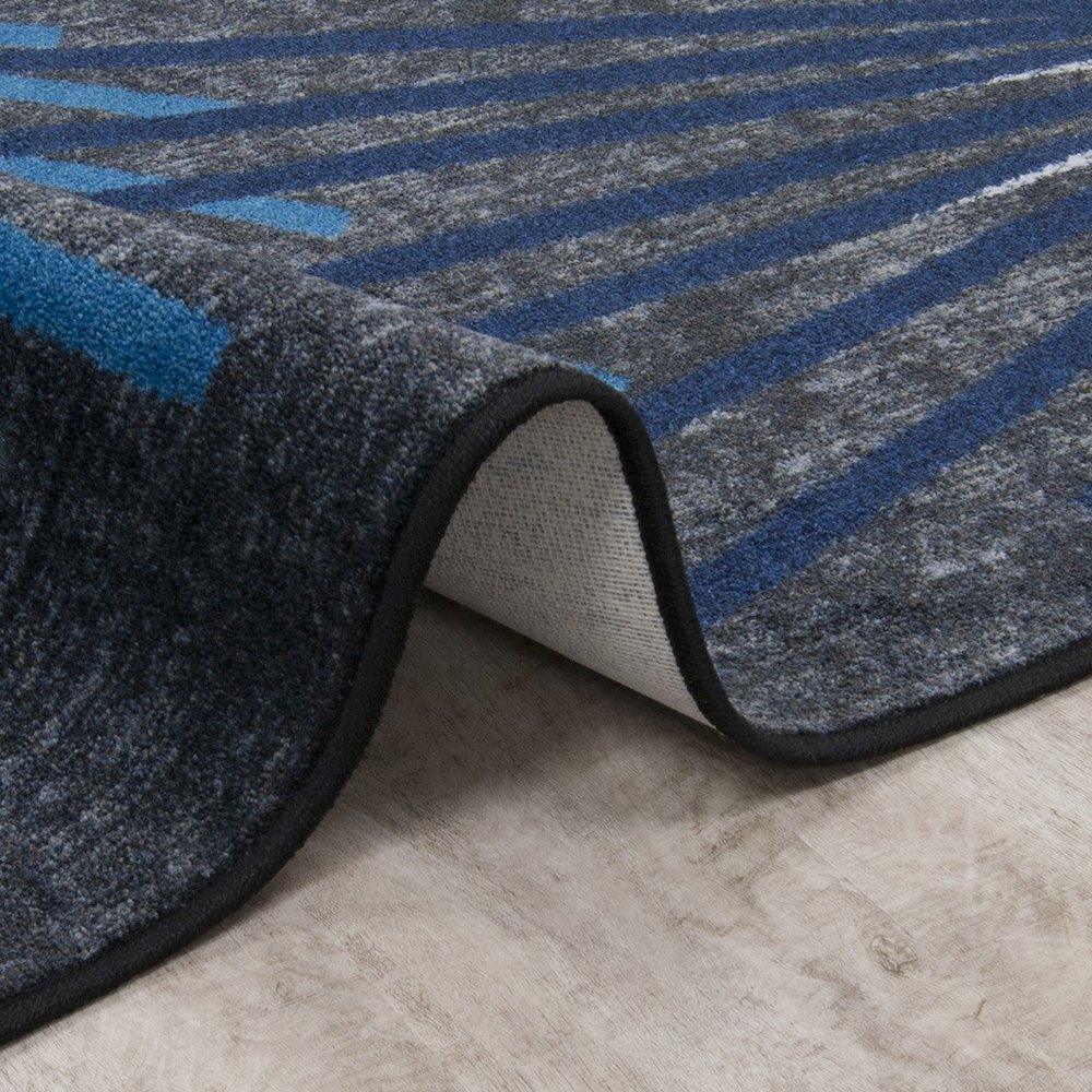 First Take Sputnik 3'10" x 5'4" Area Rug in Color Sapphire. Picture 2