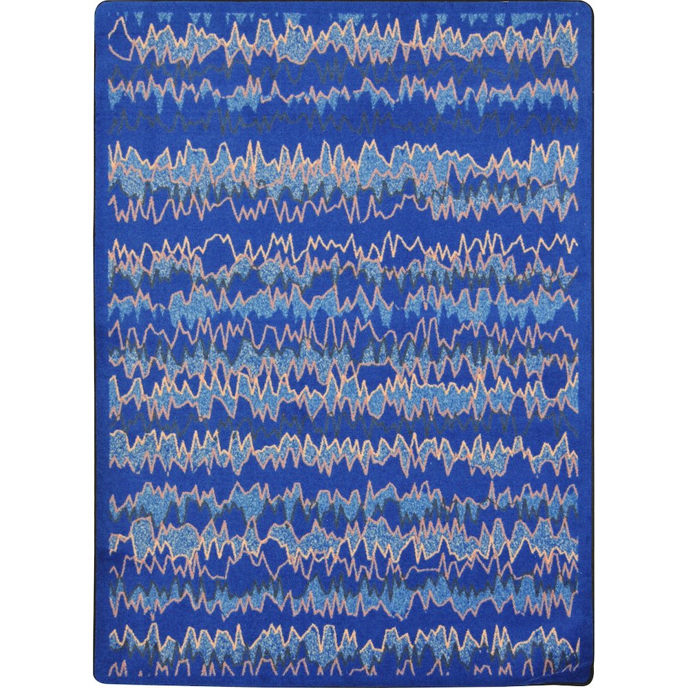 Kid Essentials Static Electricity 3'10" x 5'4" Area Rug in Color Blue. Picture 1