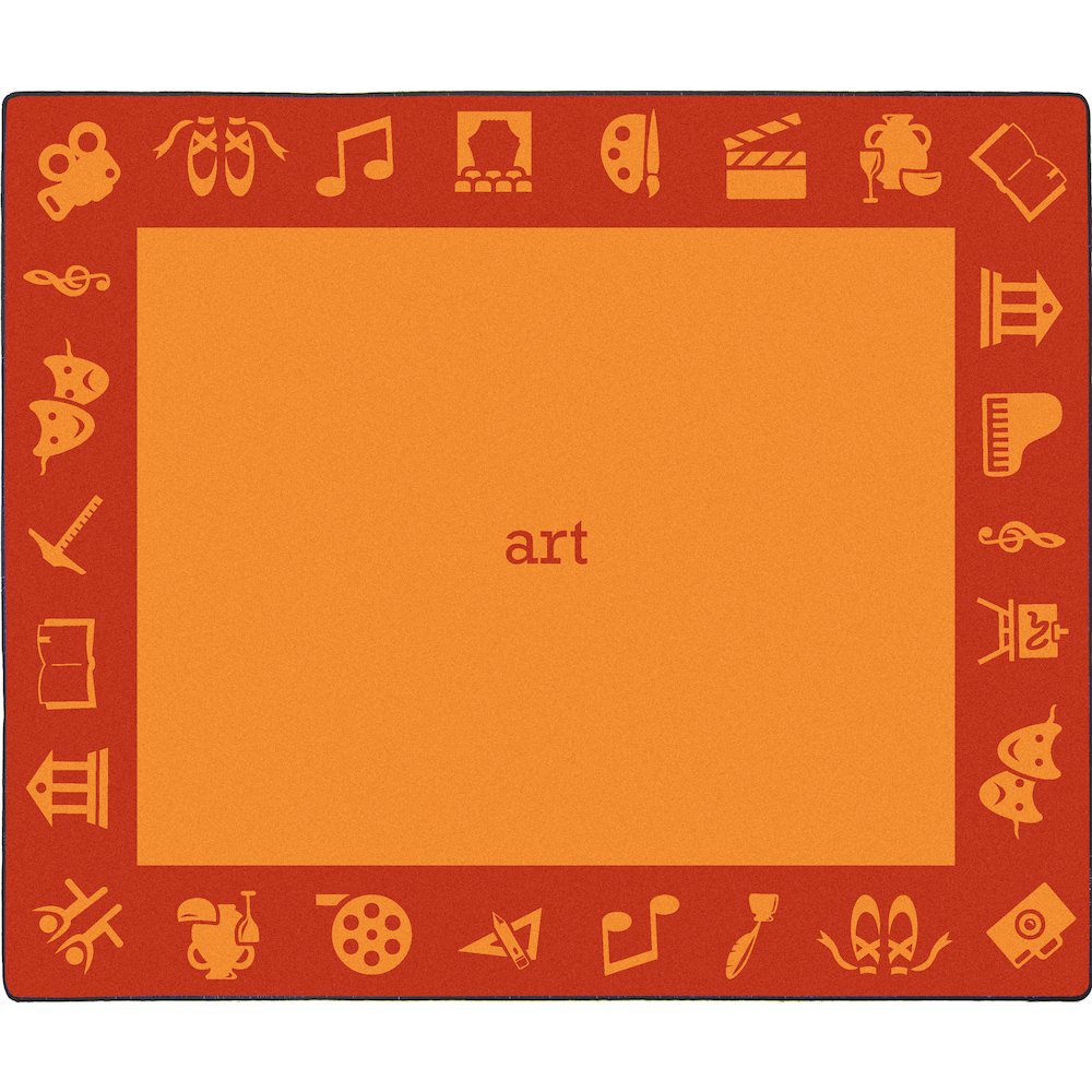 Kid Essentials STEAM 10'9" x 13'2" Area Rug in Color Art. Picture 1