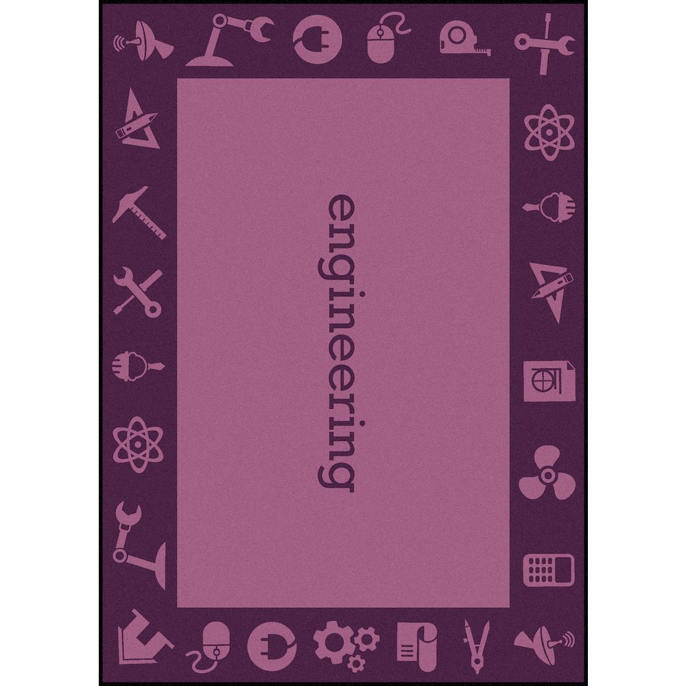 Kid Essentials STEAM 7'8" x 10'9" Area Rug in Color Engineering. Picture 1