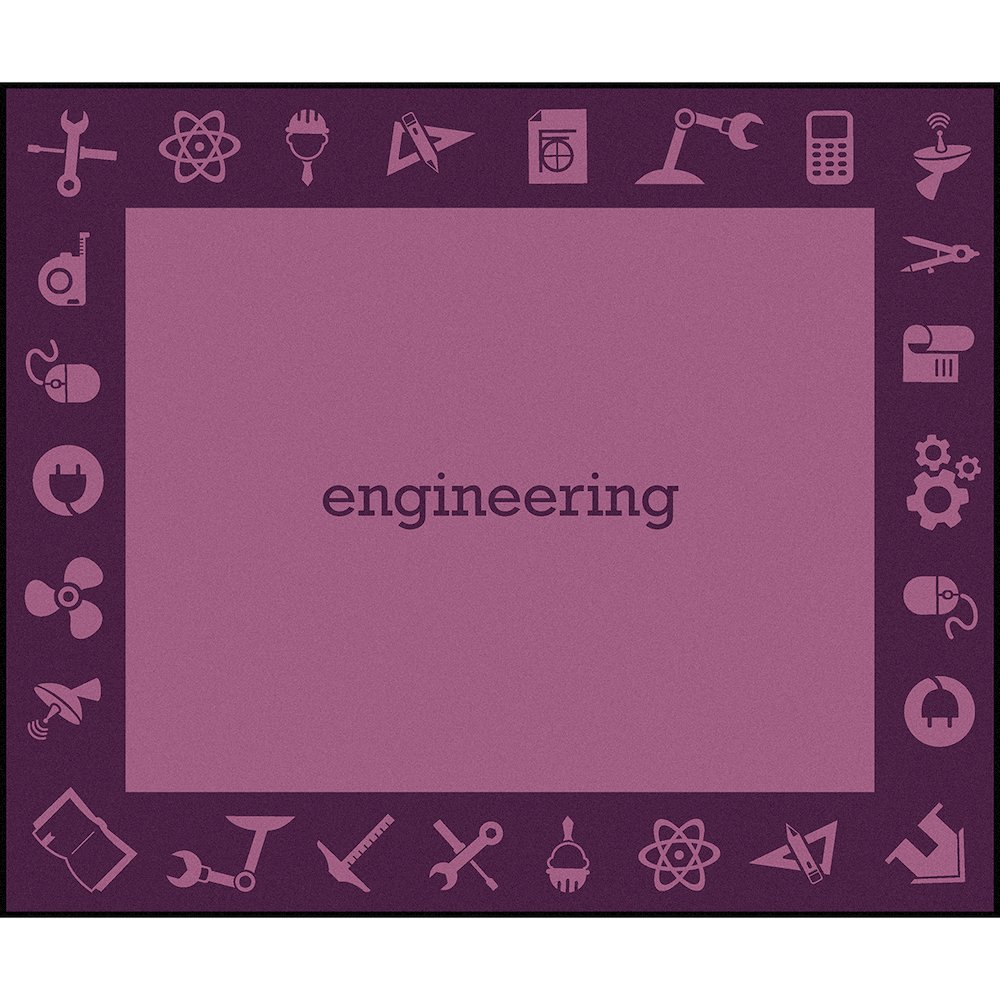 Kid Essentials STEAM 10'9" x 13'2" Area Rug in Color Engineering. Picture 1
