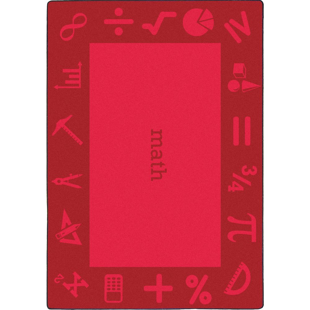 Kid Essentials STEAM 5'4" x 7'8" Area Rug in Color Math. Picture 1