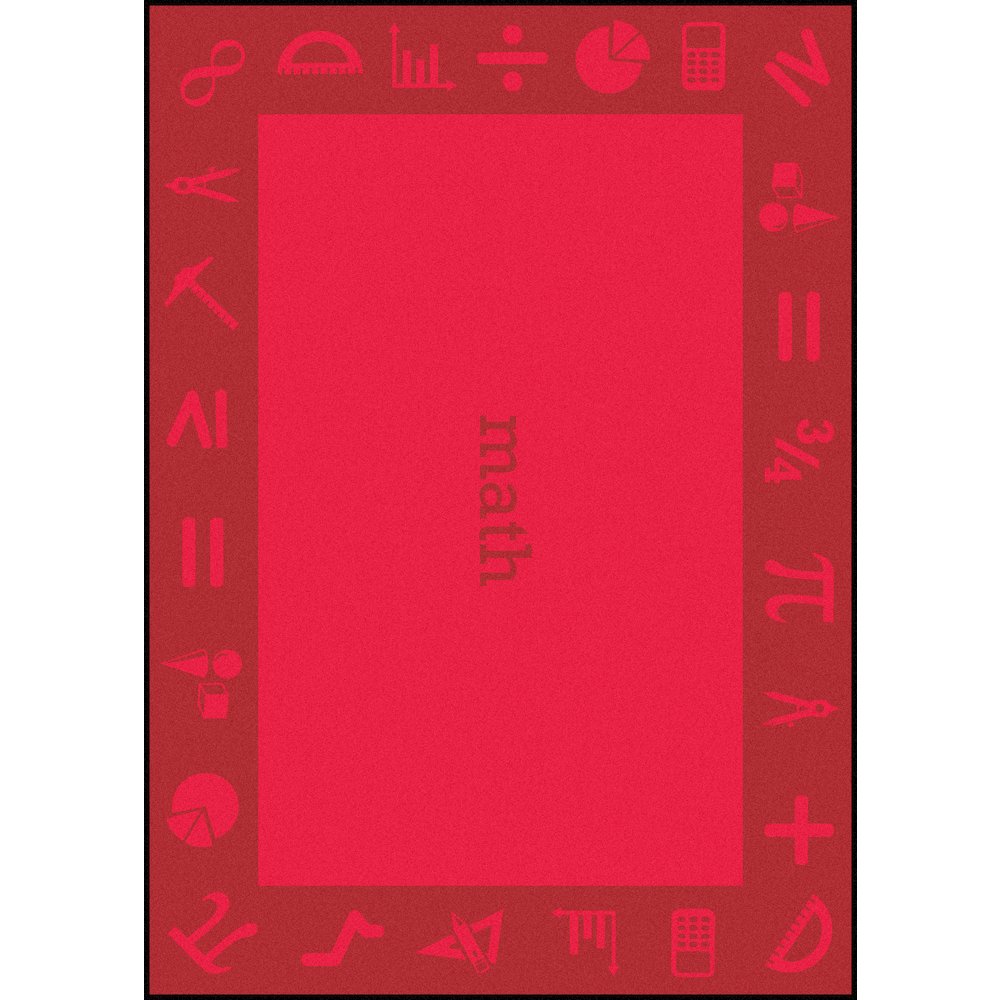 Kid Essentials STEAM 7'8" x 10'9" Area Rug in Color Math. Picture 1