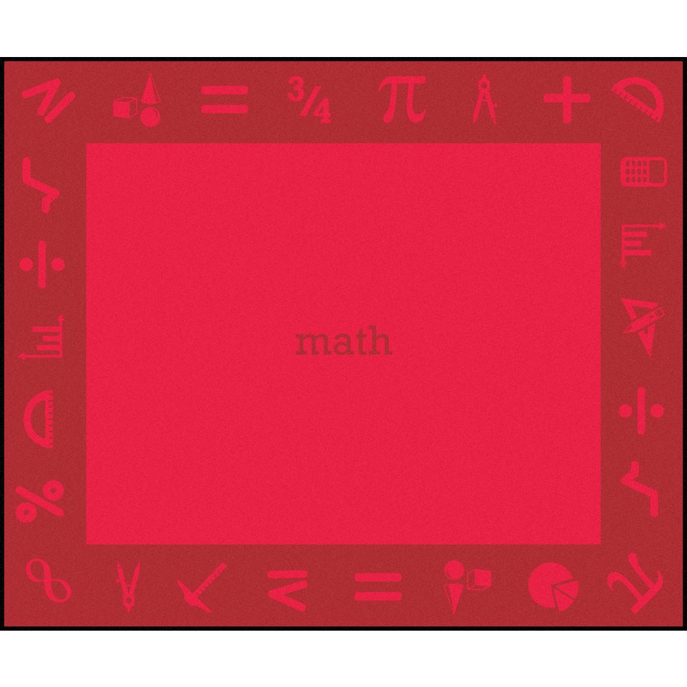 Kid Essentials STEAM 10'9" x 13'2" Area Rug in Color Math. Picture 1
