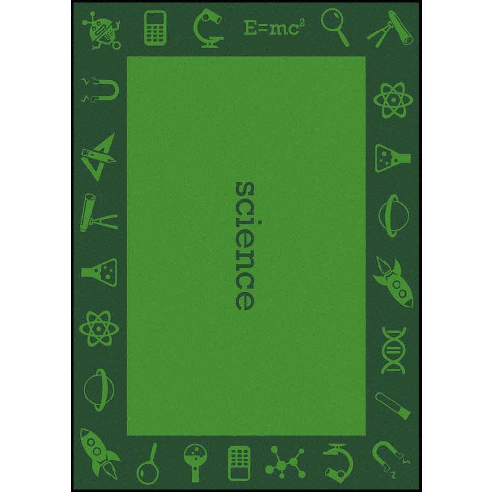 Kid Essentials STEAM 7'8" x 10'9" Area Rug in Color Science. Picture 1