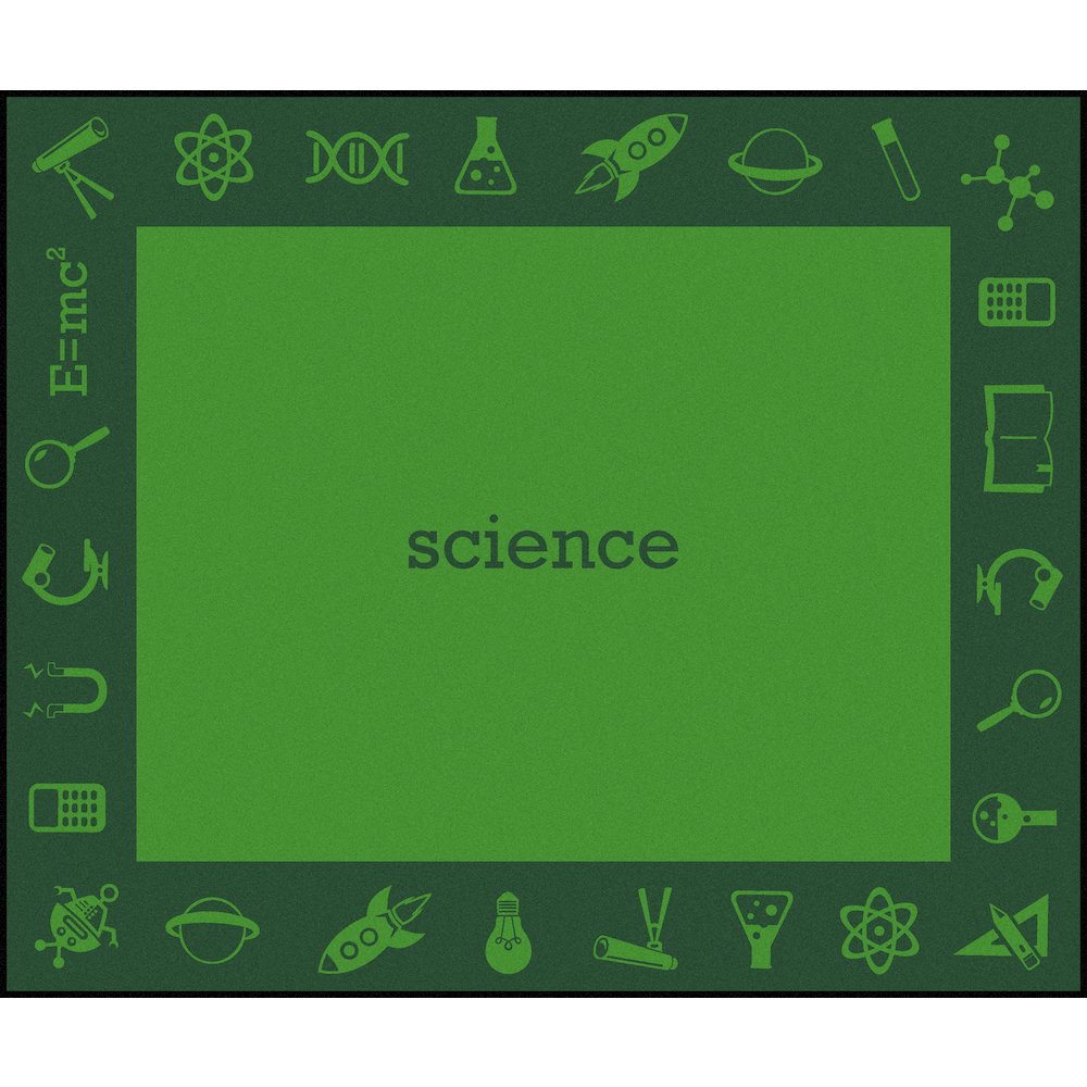 Kid Essentials STEAM 10'9" x 13'2" Area Rug in Color Science. Picture 1