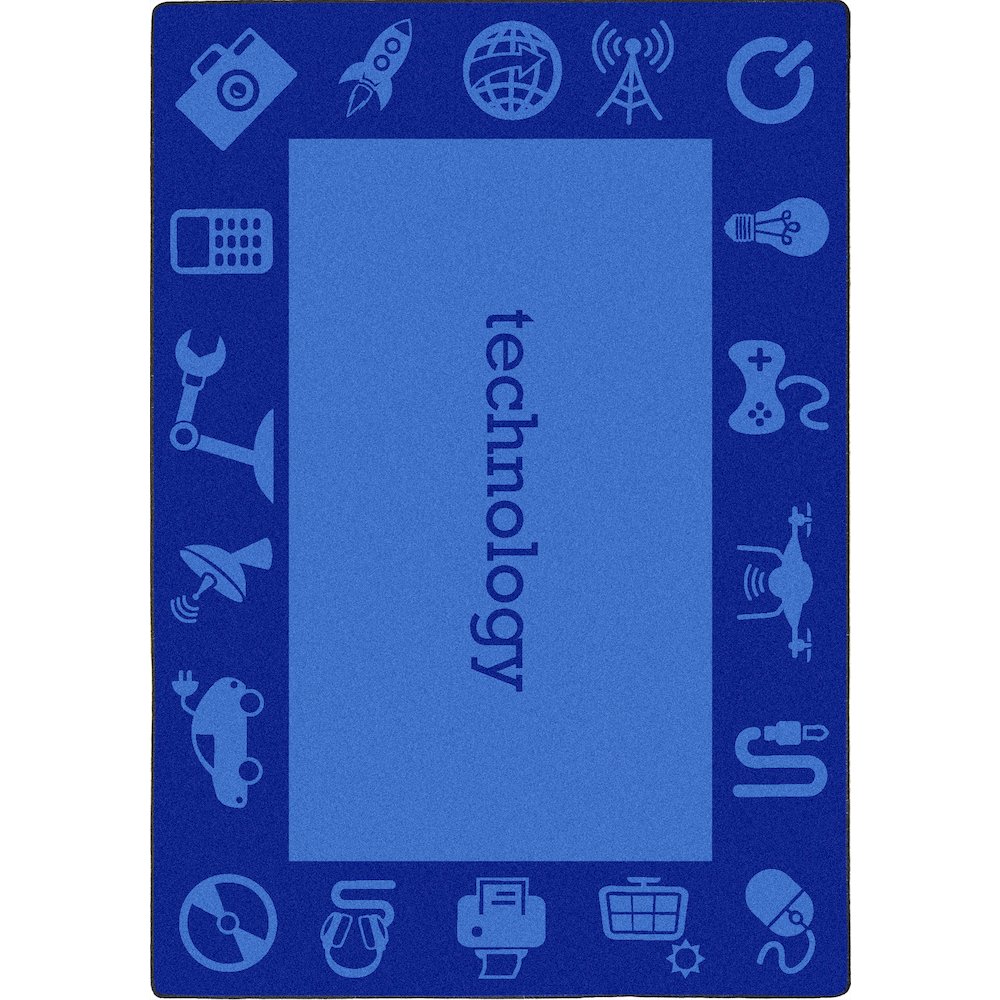 Kid Essentials STEAM 5'4" x 7'8" Area Rug in Color Technology. Picture 1