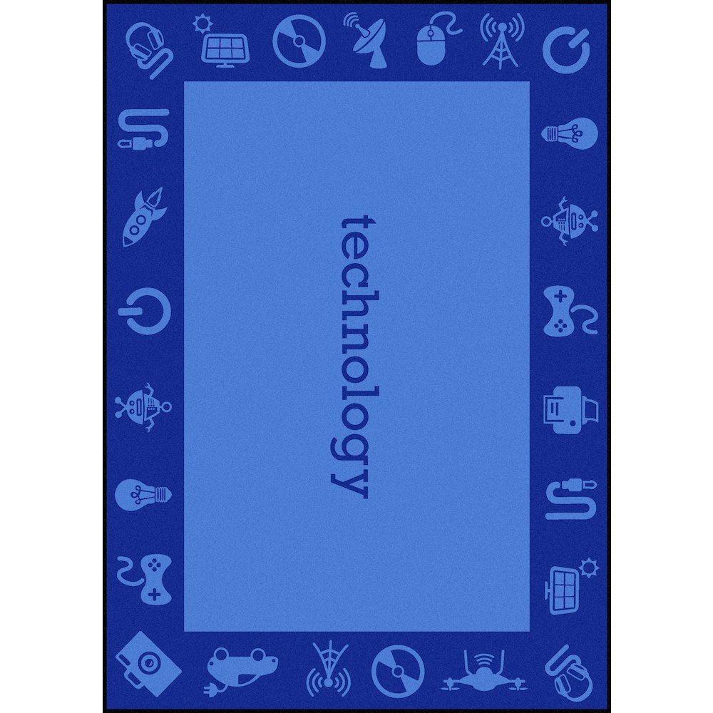 Kid Essentials STEAM 7'8" x 10'9" Area Rug in Color Technology. Picture 1