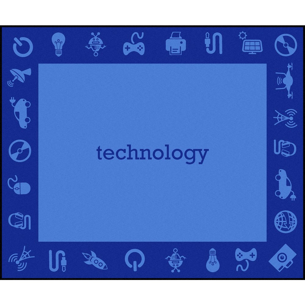 Kid Essentials STEAM 10'9" x 13'2" Area Rug in Color Technology. Picture 1