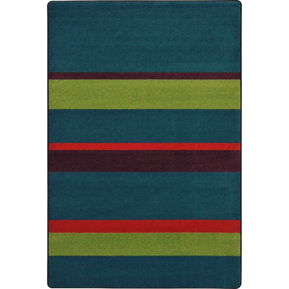 Kid Essentials Straight and Narrow 5'4" x 7'8" Area Rug in Color Tropics. Picture 1