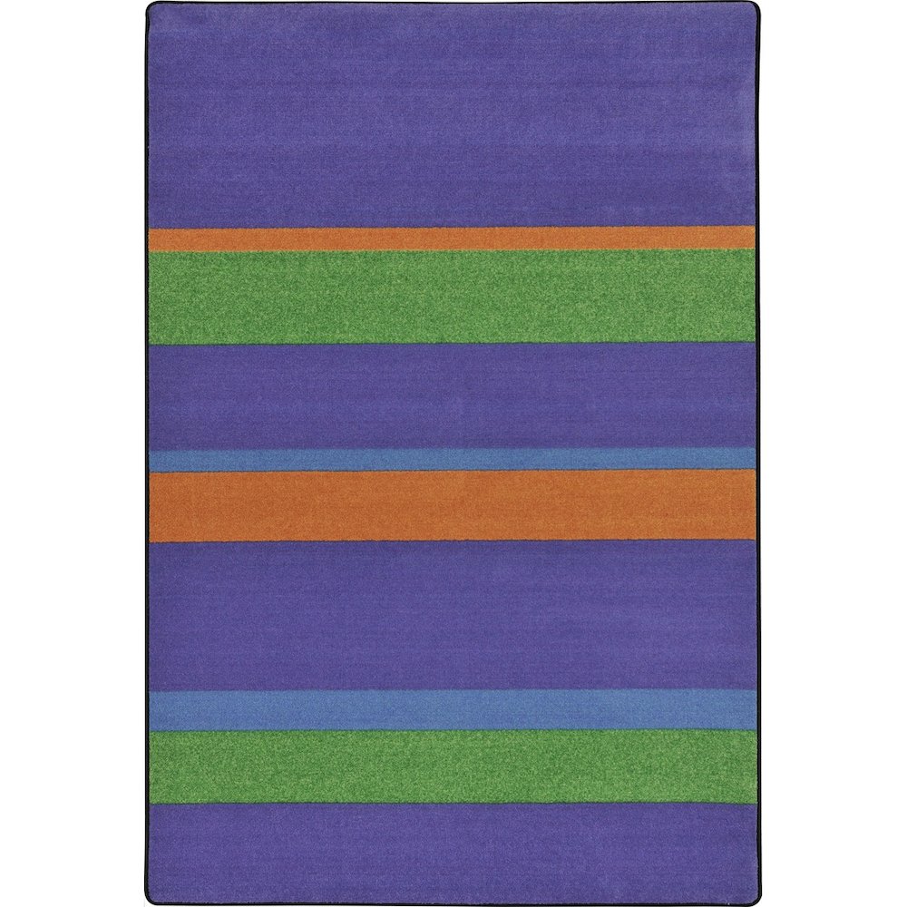 Kid Essentials Straight and Narrow 5'4" x 7'8" Area Rug in Color Violet. Picture 1
