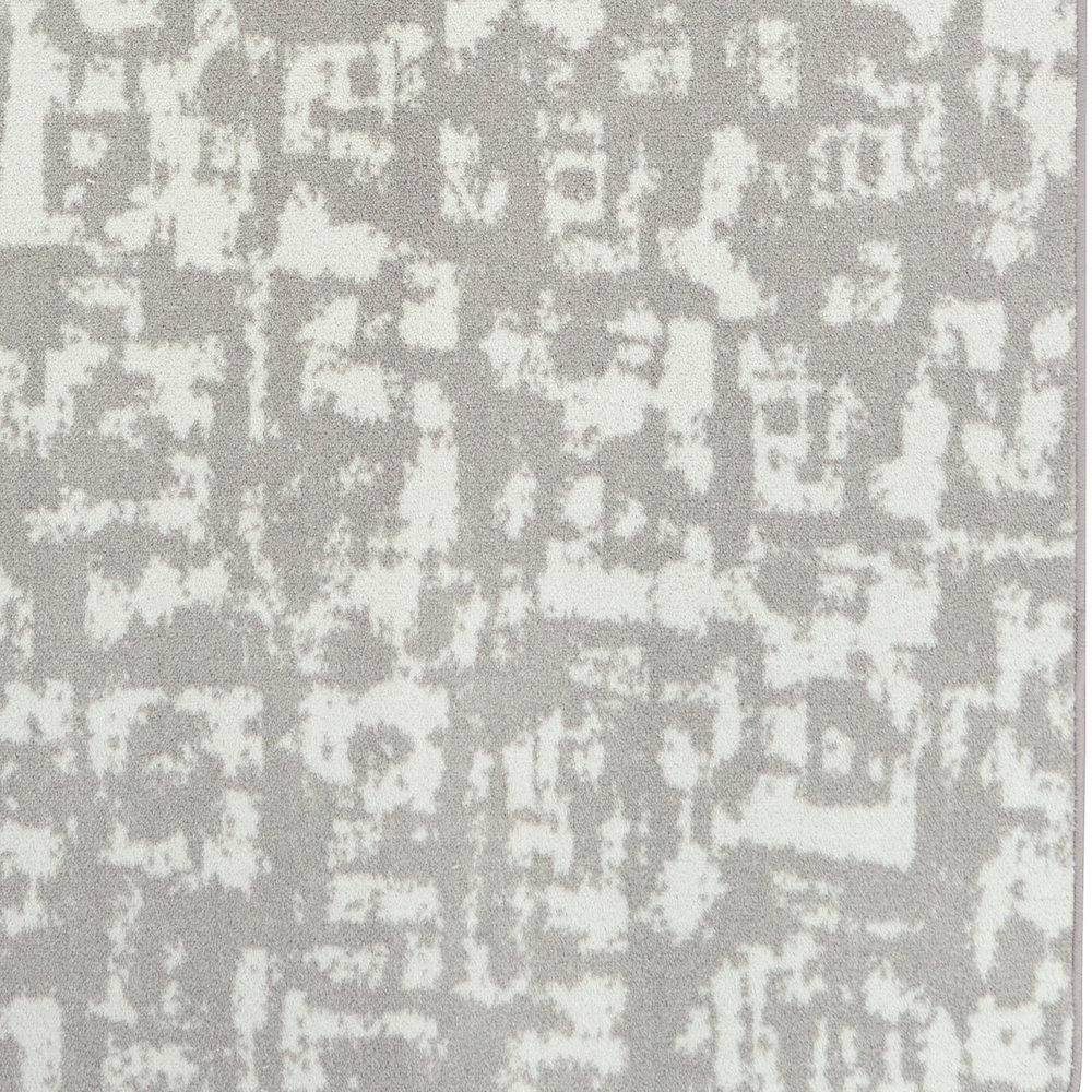 WorkSpace Block Print 3'10" x 5'4" Area Rug in Color Dove. Picture 4