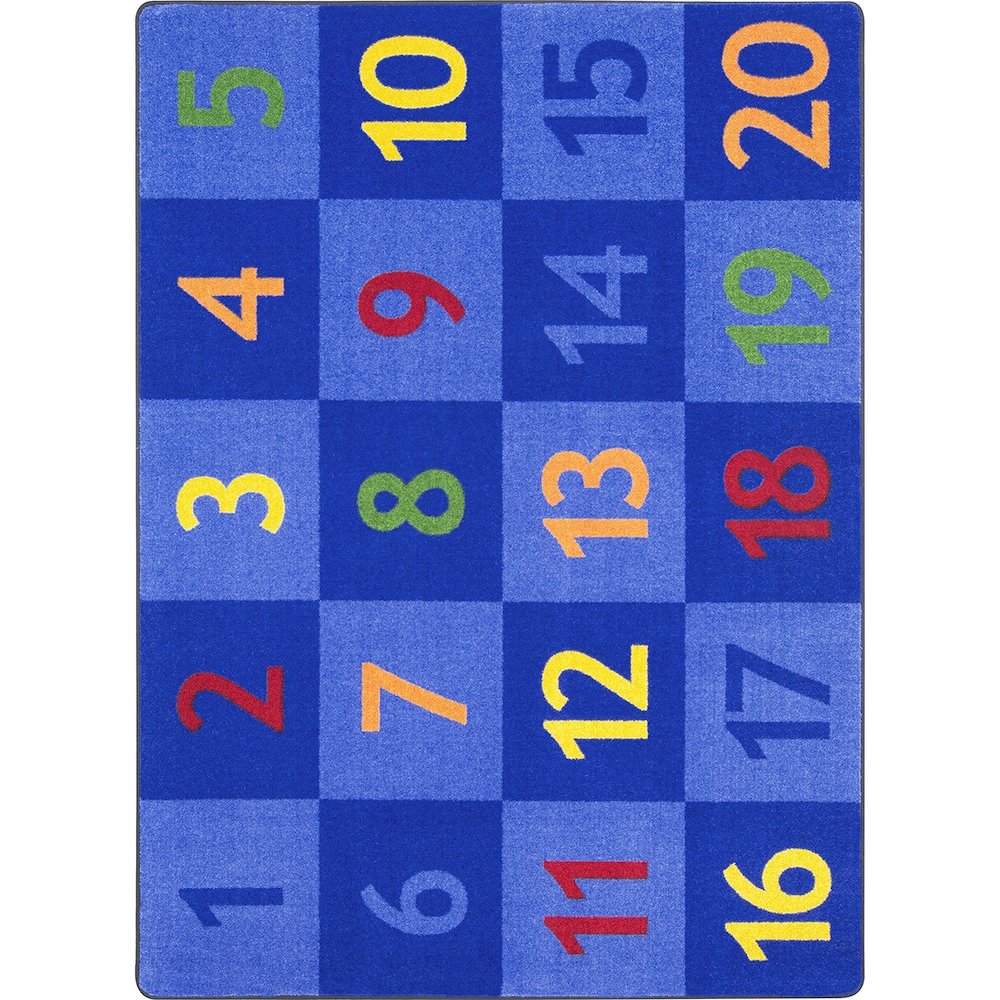 Kid Essentials Time to Count 5'4" x 7'8" Area Rug in Color Multi. Picture 1