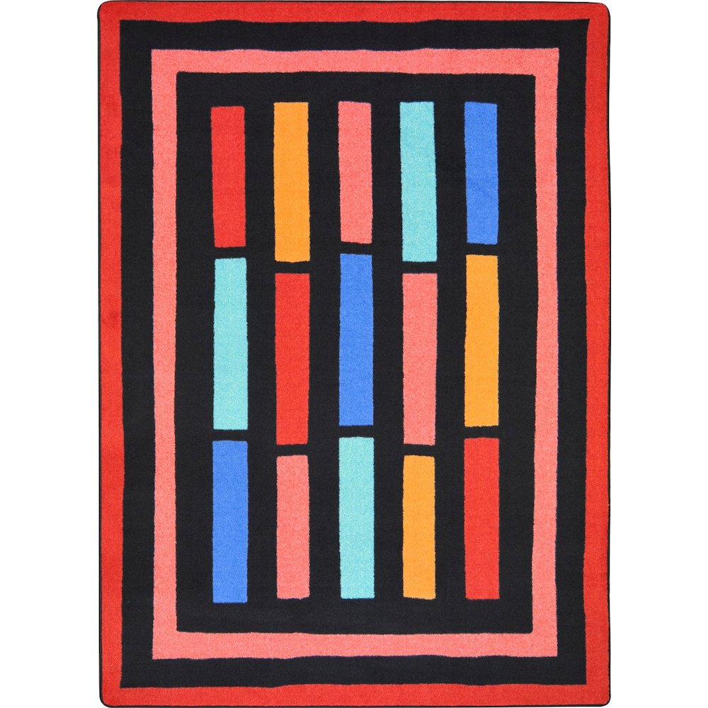 Kid Essentials Traffic Jam 3'10" x 5'4" Area Rug in Color Red. Picture 1