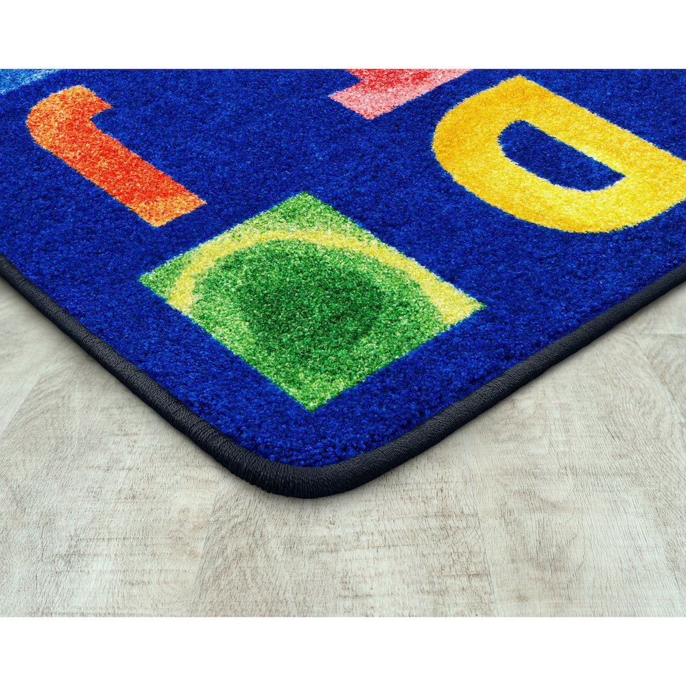 Kid Essentials Watercolor Alphabet 5'4" x 7'8" Area Rug in Color Rainbow. Picture 2