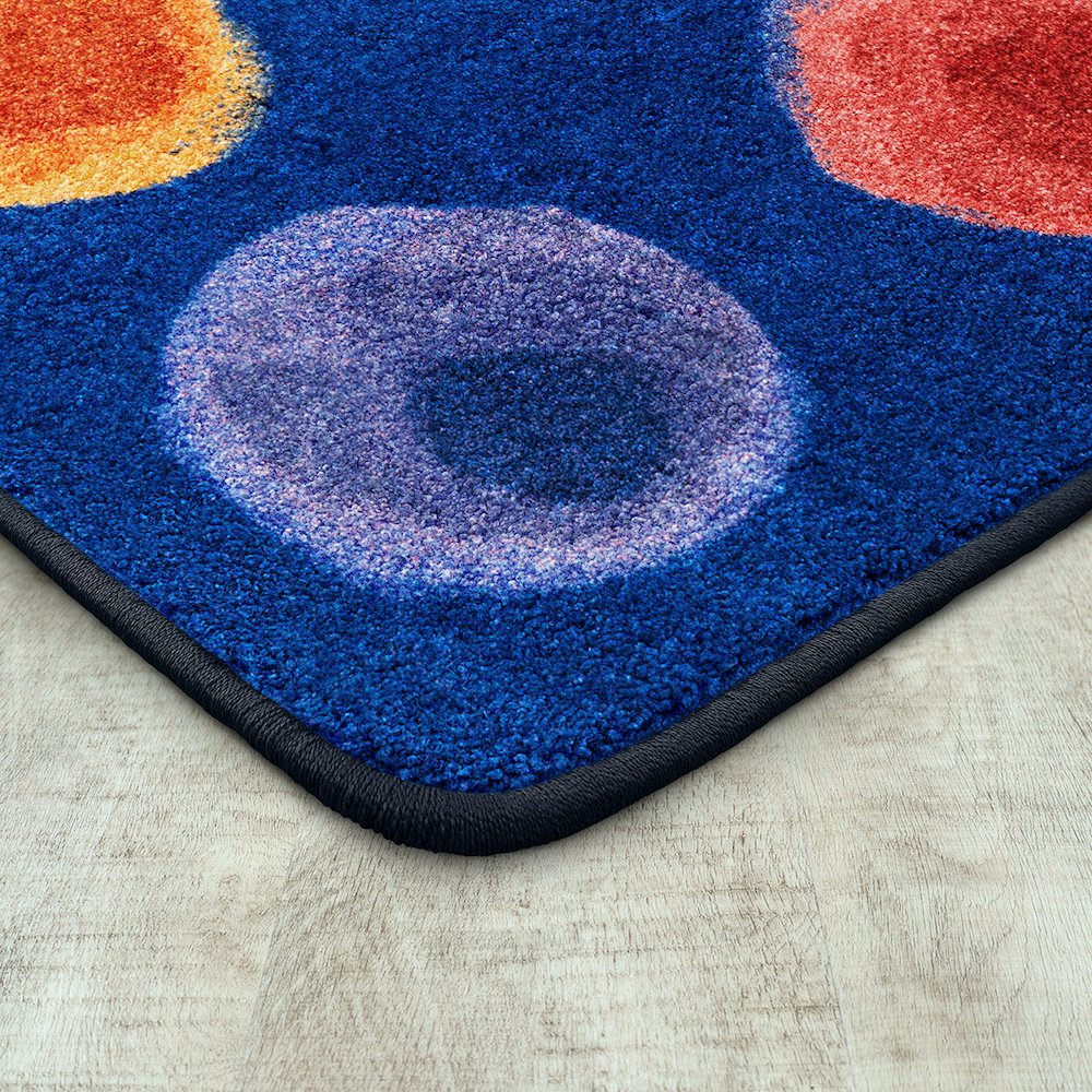 Kid Essentials Watercolor Spots 5'4" x 7'8" Area Rug in Color Rainbow. Picture 2