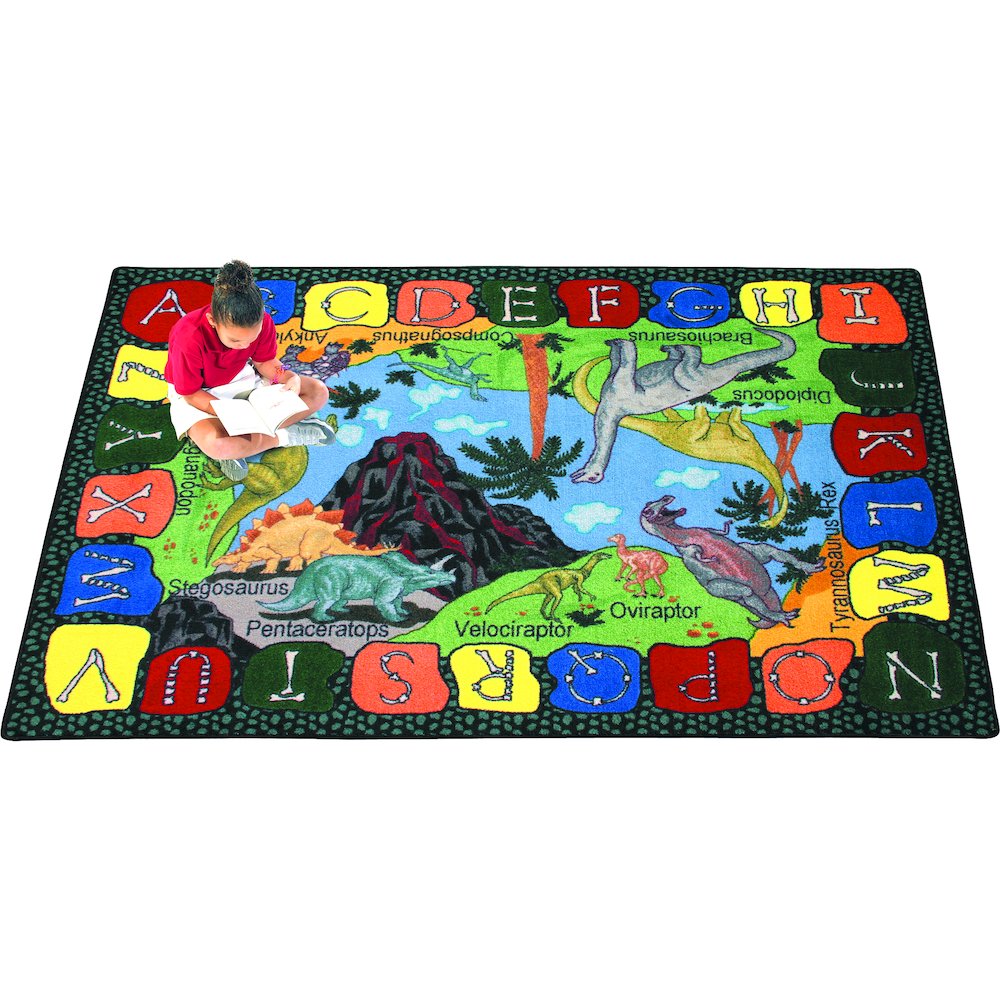 Kid Essentials We Dig Dinosaurs 3'10" x 5'4" Area Rug in Color Multi. Picture 2