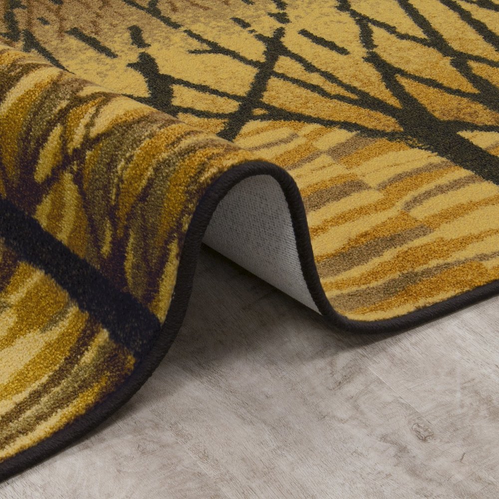 First Take Woodland Way 3'10" x 5'4" Area Rug in Color Goldenrod. Picture 2