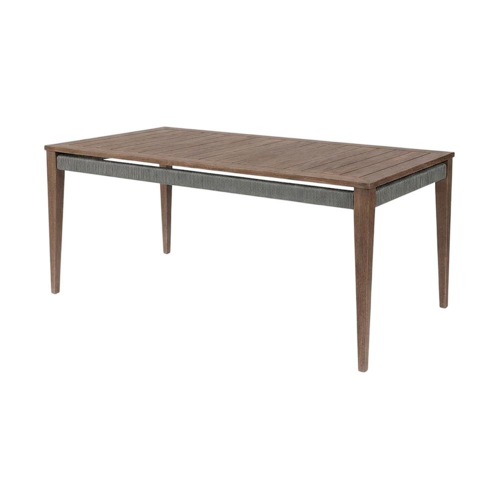 Weathered Eucalyptus Outdoor Dining Table With Modern Design. Picture 1