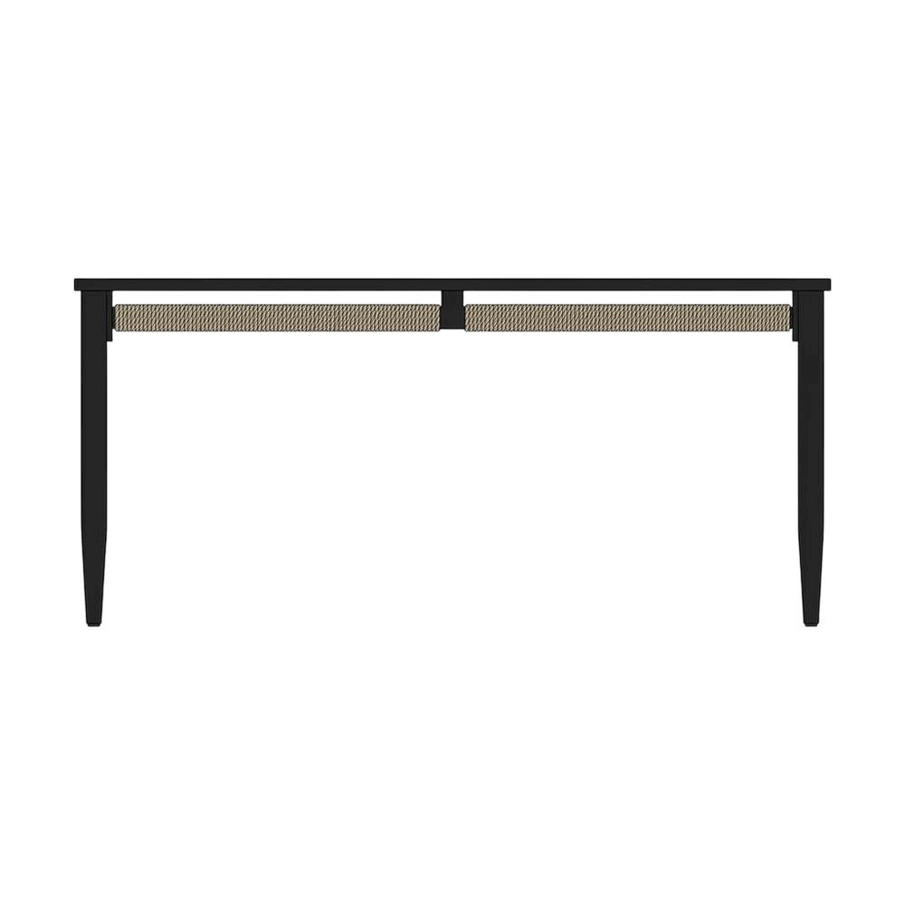 Aluminum Rectangular Dining Table In Charcoal Finish With Modern Style. Picture 4