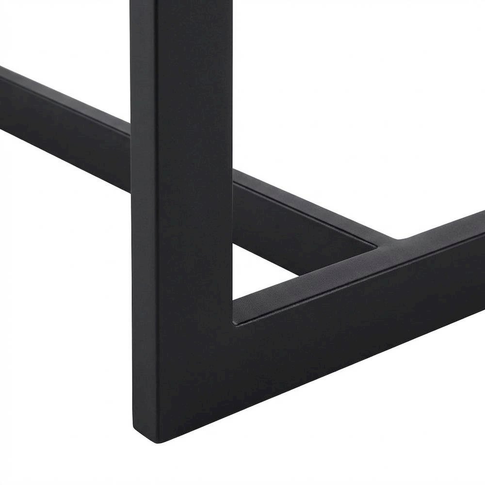 Black Outdoor Patio Dining Table With Aluminum Frame And Modern Design. Picture 6