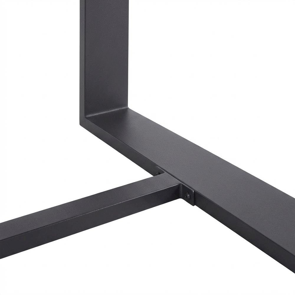 Dark Gray Outdoor Patio Dining Table With Aluminum Frame. Picture 6