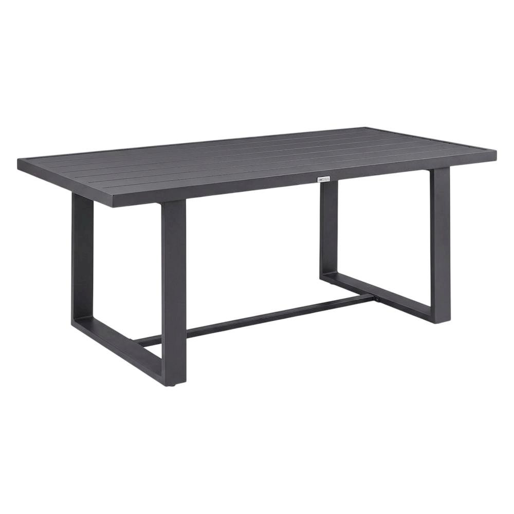 Dark Gray Outdoor Patio Dining Table With Aluminum Frame. Picture 1