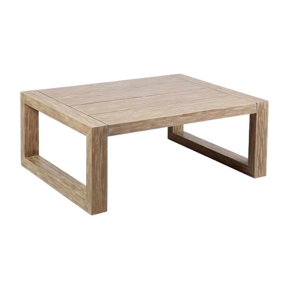 Outdoor Coffee Table An-Teak Eucalyptus Wood Solid Surface. Picture 1
