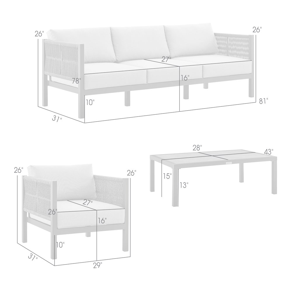 Mareike Aluminum Outdoor Coffee Table in Brown with Ceramic Tabletop. Picture 7