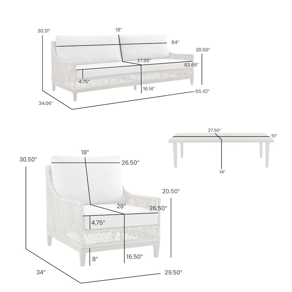 Grenada Aluminum Outdoor Coffee Table in Brown. Picture 4