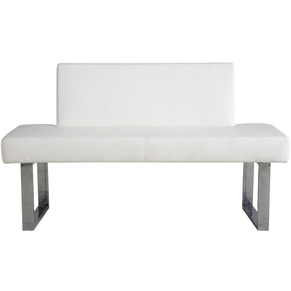 White Corner Outdoor Sofa With Polyurethane Fabric And Cushioned Seating. Picture 4